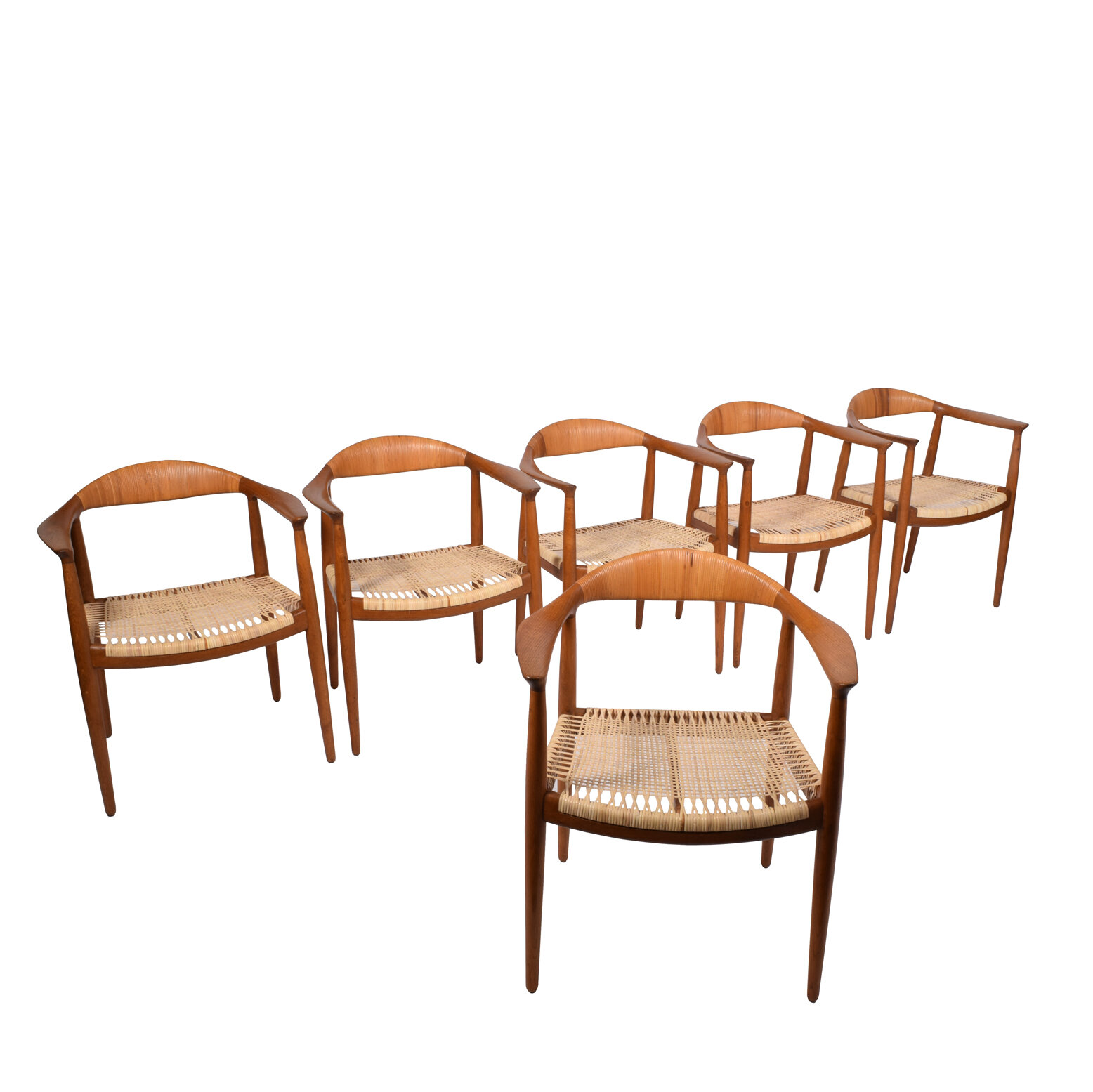 SOLD Six Hans Wegner Classics Arm Chairs for Johannes Hansen — Collage